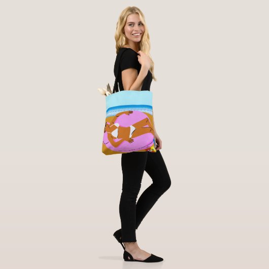 Beachy Keen - Roze Tote Bag (Op model)