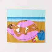 Beachy Keen - Roze Wandkleed (Voorkant (horizontaal))