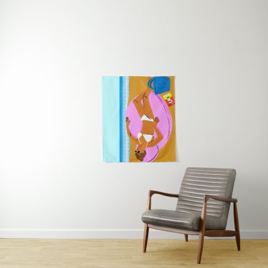 Beachy Keen - Roze Wandkleed (In situ)