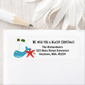 Beachy Kerstmis en Sandy Nieuwjaar vakantie Etiket (Insitu)