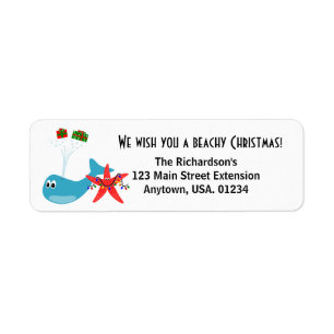 Beachy Kerstmis en Sandy Nieuwjaar vakantie Etiket