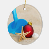 Beachy Kerstmis Keramisch Ornament (Links)