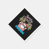 Beachy Kerstmis Tropische vakantie Santa Beach Servet (Hoek)