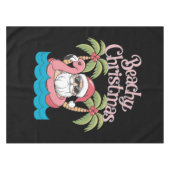 Beachy Kerstmis Tropische vakantie Santa Beach Tafelkleed (Voorkant (Horizontaal))