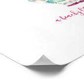 Beachy Little kerstWaterverf Art Poster (Hoek)