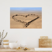 beachy love hart poster (Keuken)