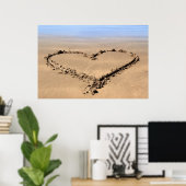 beachy love hart poster (Thuiskantoor)