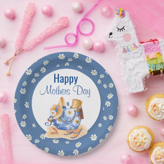 Beachy Moederdag Papieren Bordje (Feest)