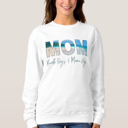 Beachy "MOM" Sweatshirt | Moederdag Gift (Voorkant)