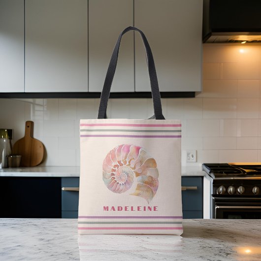 Beachy Monogram Nautilus Tas met stijlvolle strepe