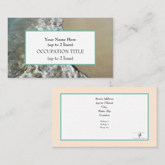 Beachy Na. 2 Visitekaartje (Voorkant / Achterkant)