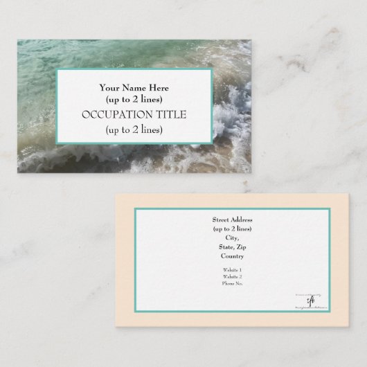 Beachy Na. 3 Visitekaartje (Voorkant / Achterkant)