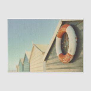 Beachy Nautical Lifesaver Decoupage Paper Tissuepapier