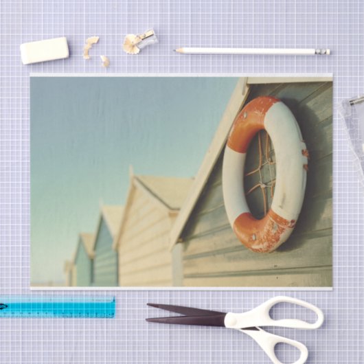 Beachy Nautical Lifesaver Decoupage Paper Tissuepapier (Craft)