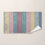 Beachy Nautical Rustic Wood gedempt gekleurde stre Bad Handdoek (Handdoek)