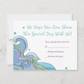Beachy Ocean Bar Bat Mitzvah RSVP Kaartje (Voorkant)