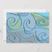 BEACHY Ocean Wave Bar Bat Mitzvah Uitnodiging (Achterkant)