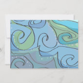 Beachy Ocean Wave Bar Bat Mitzvah Uitnodiging (Achterkant)