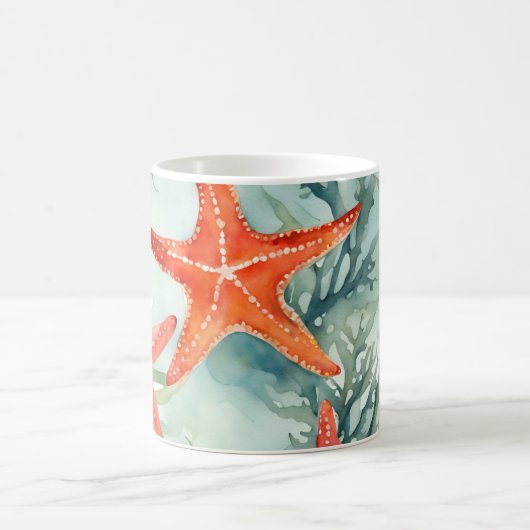 Beachy Oranje zeeschelpen Koffiemok (Center)