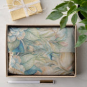 Beachy Pastel Blauw Krab & Schelpen Decoupage  Tissuepapier (Geschenk)