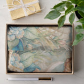 Beachy Pastel Blauwe Krab & Schelpen Decoupage Tissuepapier (Geschenk)