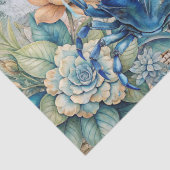 Beachy Pastel Blauwe Krab & Schelpen Decoupage Tissuepapier (Detail)