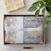 Beachy Pastel  Bloemige Zeemeermin & Schelpen Deco Tissuepapier (Geschenk)