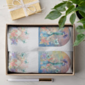 Beachy Pastel  Floral Mermaid & Shells Decoupage Tissuepapier (Geschenk)