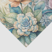 Beachy Pastel Floral Seashells Decoupage  Tissuepapier (Detail)