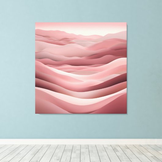 Beachy Pink AI art  Canvas Afdruk (Insitu (Houten vloer))