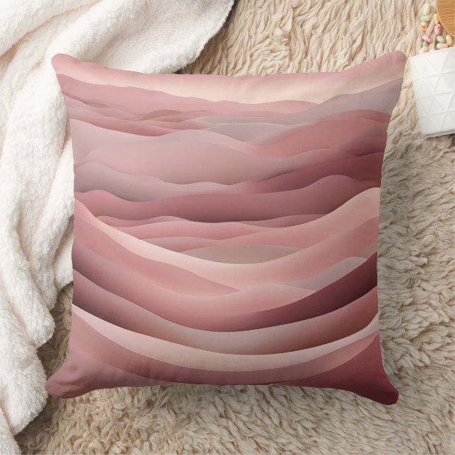 Beachy Pink AI kunst Kussen (Deken)