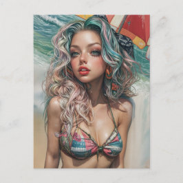  Beachy Pinup Design 1 Briefkaart
