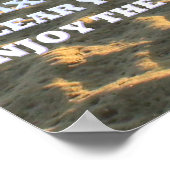 Beachy Quote op een foto van Sandy Beach Poster (Hoek)