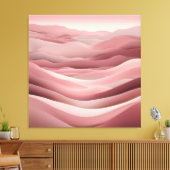 Beachy Roze AI-kunst Canvas Afdruk (Insitu (Woonkamer))