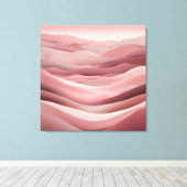 Beachy Roze AI-kunst Canvas Afdruk (Insitu (Houten vloer))