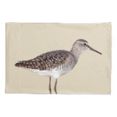 Beachy Sandpiper Bird & Sandy Beige Kussensloop (Achterkant)