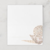 Beachy Sea Shell Design Place Card Plaatskaartje (Buitenkant ongevouwen)