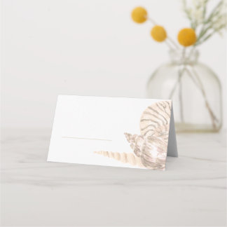 Beachy Sea Shell Design Place Card Plaatskaartje