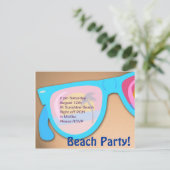 Beachy Shades Beach Party Tijd Kaart (Staand voorkant)
