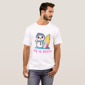 Beachy Snowman Vibes T-shirt (Voorkant volledig)
