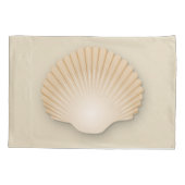 Beachy Tan Scalloped Seashell Kussensloop (Achterkant)