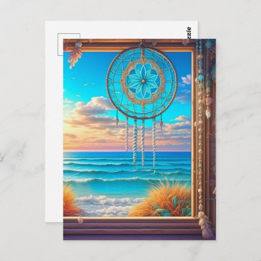  Beachy Theme Dreamcatcher Briefkaart (Voorkant / Achterkant)