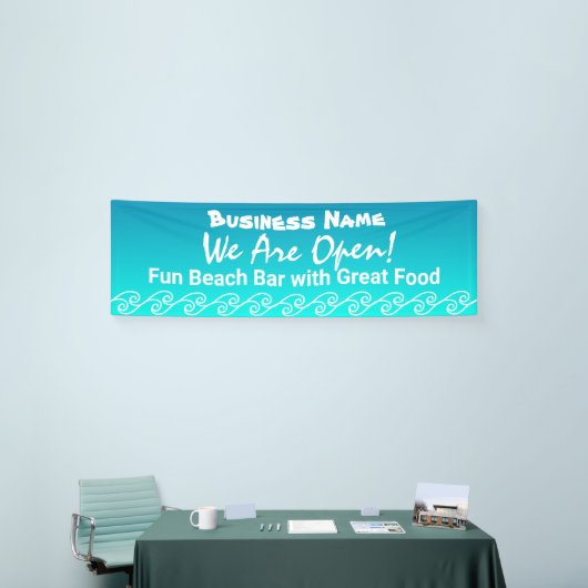Beachy Theme Re-Open America Banner (Beurs)
