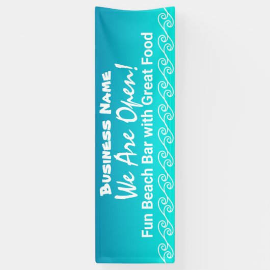 Beachy Theme Re-Open America Banner (Verticaal)