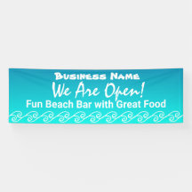 Beachy Theme Re-Open America Banner