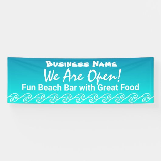 Beachy Theme Re-Open America Banner (Horizontaal)