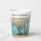 Beachy ThMED Wedding Papieren Bekers (Voorkant)