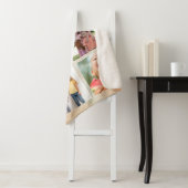 Beachy Vibes Custom Photo and Family Name Sherpa Deken (In situ)