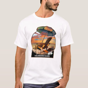 Beachy Vibes T-shirt, Retro Zomertijd, Sunset Tshi T-shirt