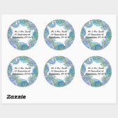 Beachy Wave Bat Mitzvah Uitnodiging Beantwoorden s Ronde Sticker (Vel)